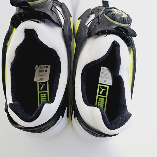 Puma Disc Blaze Electric White Black Safety Yellow Men's Size UK 8 Trainers VGC - Picture 20 of 23