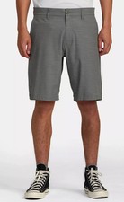  60 RVCA Men  s Balance Hybrid 9.5  Shorts - Olive Grey - Size: 32W - New Tags