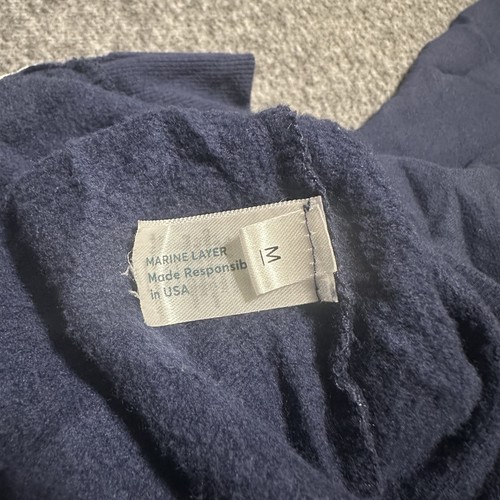 Marine Layer Afternoon Hoodie mit durchgehendem Reißverschluss hinten Grafik Herren Small blau - Bild 7 von 10