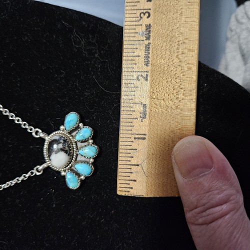 White Buffalo Turquoise Sterling Necklace - Bild 4 von 4
