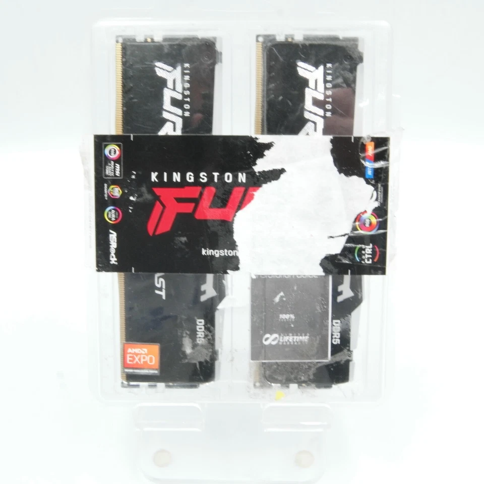 Kingston Fury Beast 32GB (2x16GB) 6000MT/s DDR5 CL36-38-38 Desktop Memory. NEW - Image 2 of 4