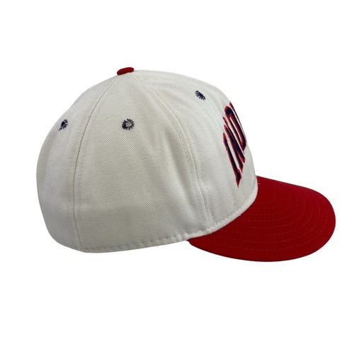 Vintage 80s Pro Line Annco Cleveland Indians Fitted Hat 7 1/8 Cap White - Picture 2 of 9