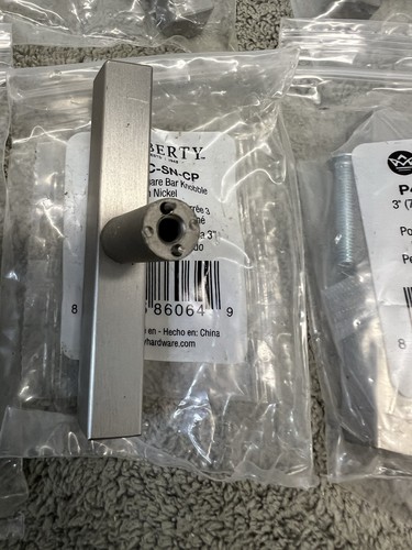 8 Liberty 3" Square Bar Knobble / Satin Nickel Cabinet / Drawer Handles / Knobs - Picture 5 of 6