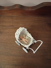 Wicker Baby Buggy Doll Toy with Doll