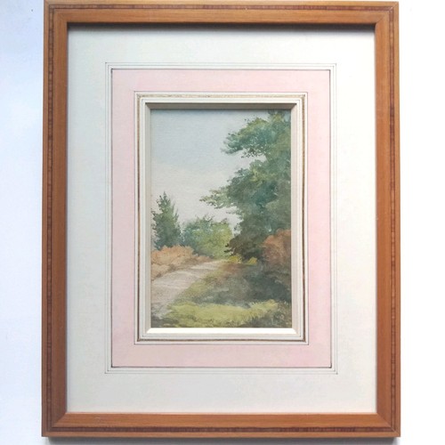 Paysage Aquarelle Circa 1900 Cadre Marqueterie Passe-partout - Foto 2 di 14