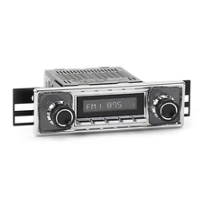 RetroSound Becker Style Motor 1 Bluetooth Radio Pinstripe Chrome Classic Stereo