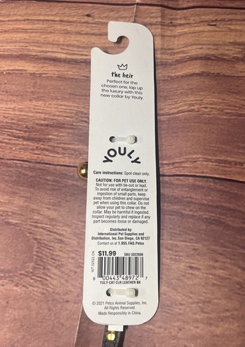 Youly The Heir Katzenhalsband S/M 8-12 Zoll Schwarz - Bild 3 von 4