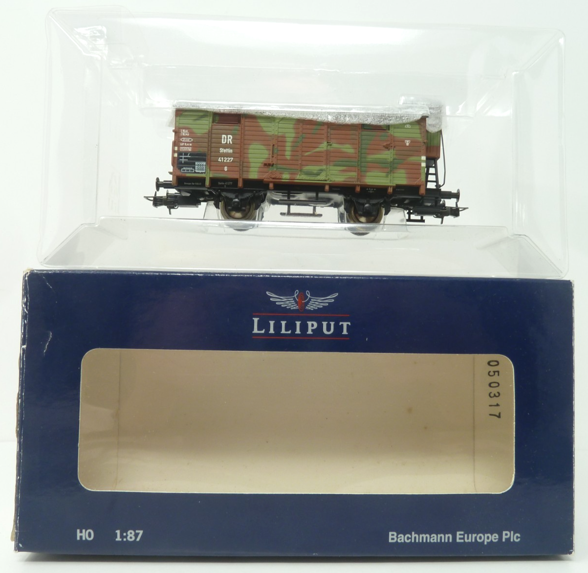 LILIPUT L221493 Camouflage Goods Wagon DR Epoch II HO Gauge