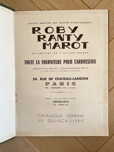 Ancien Catalogue Rosy Ranty Marot - Fourniture Automobile Quincaillerie Voiture - Picture 4 of 7