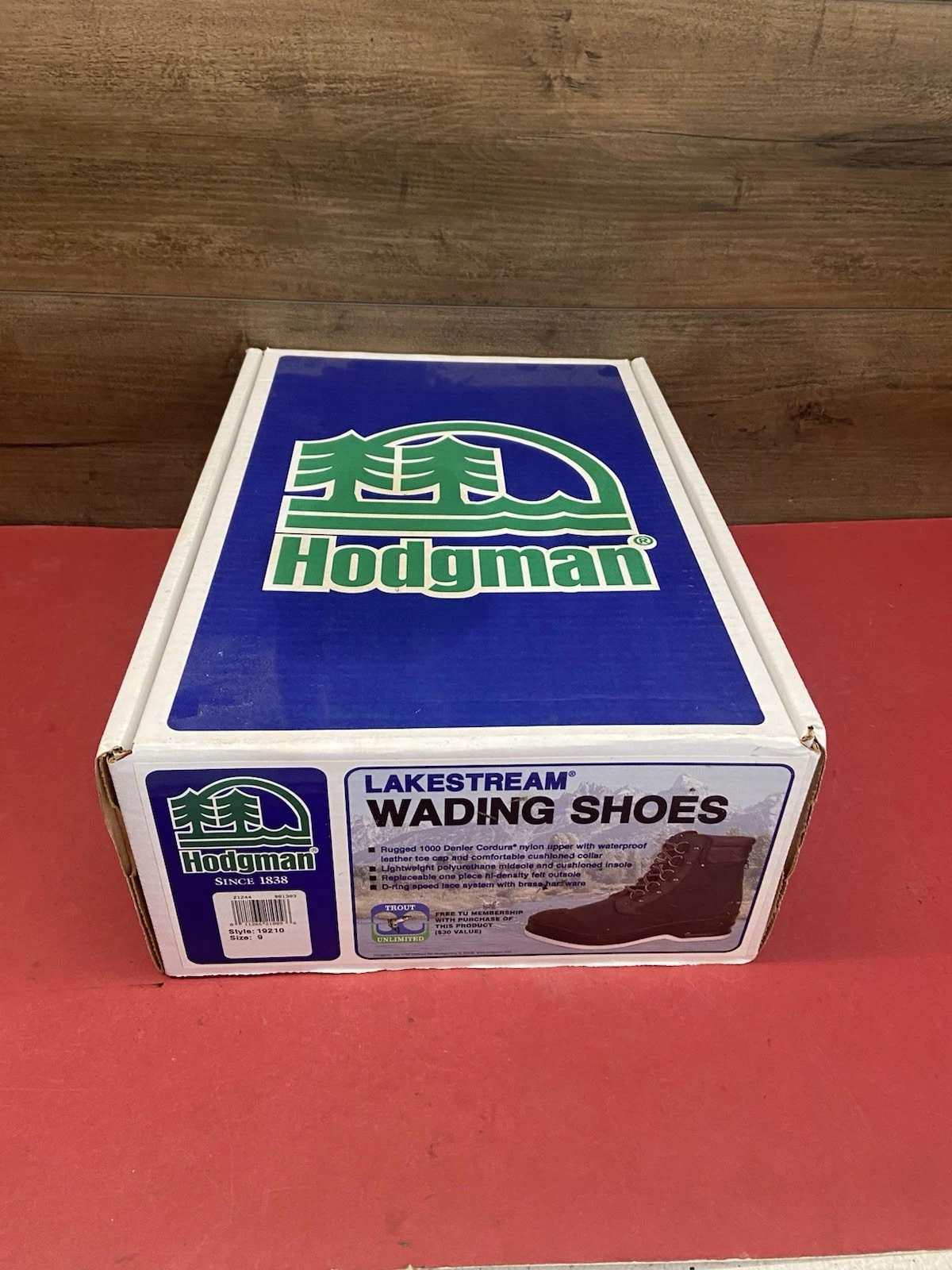 New Hodgman Lakestream 19210 Mens Wading Boots Felt Sole Fishing Shoes Size 8