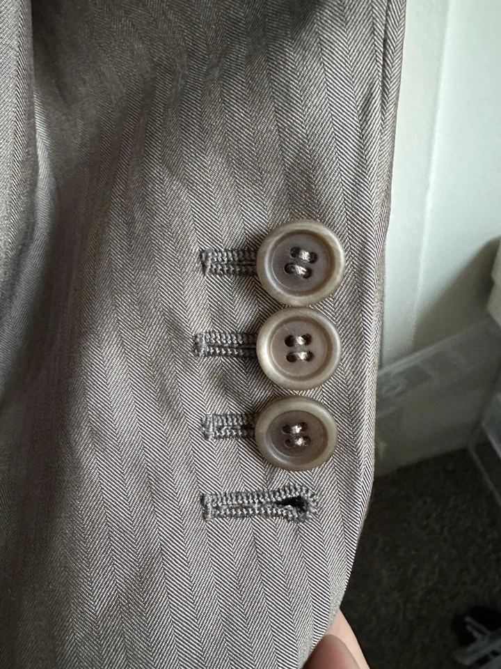 РЕДКИЙ блейзер Brunello Cucinelli Sea Isle хлопок пик лацкан елочка EU54 - Изображение 4 из 4