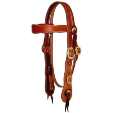 Horse Western Challenger Tack Hermann Oak Leather Old Timer Headstall Brass