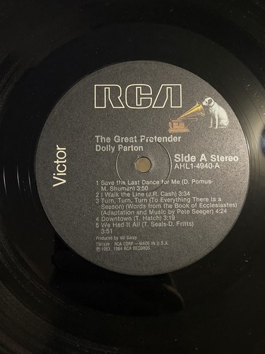 Dolly Parton - The Great Pretender - 1984 RCA AHL1-4940 LP Vinyl Record - EX - Picture 3 of 6