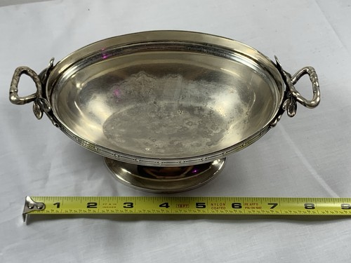 Antique Gorham Sterling Silver Compote ~ Bow Handles & Beaded Rim ~ 303g - Picture 8 of 8