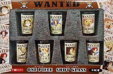 One Piece Shot Glass WANTED ver. Set of 7 Luffy Nami Zoro Sanji Chopper - Picture 11 of 24