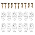  Set of 2 Mirror Holder Clips for Wardrobe Cabinet Door Glass Retainer Flush