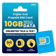 h2o wireless sim card + 90 days of $30 plan (Unlimited T/T + 3GB Hi Speed data)