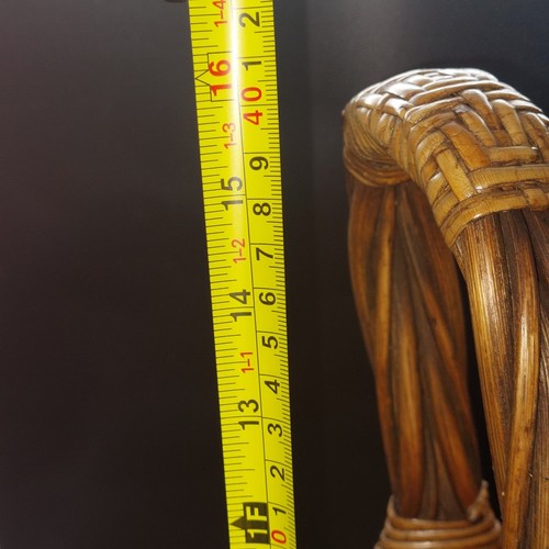2 Flaschen Weinträger Korb Rattan Korb stabil schönes Design - Bild 5 von 5