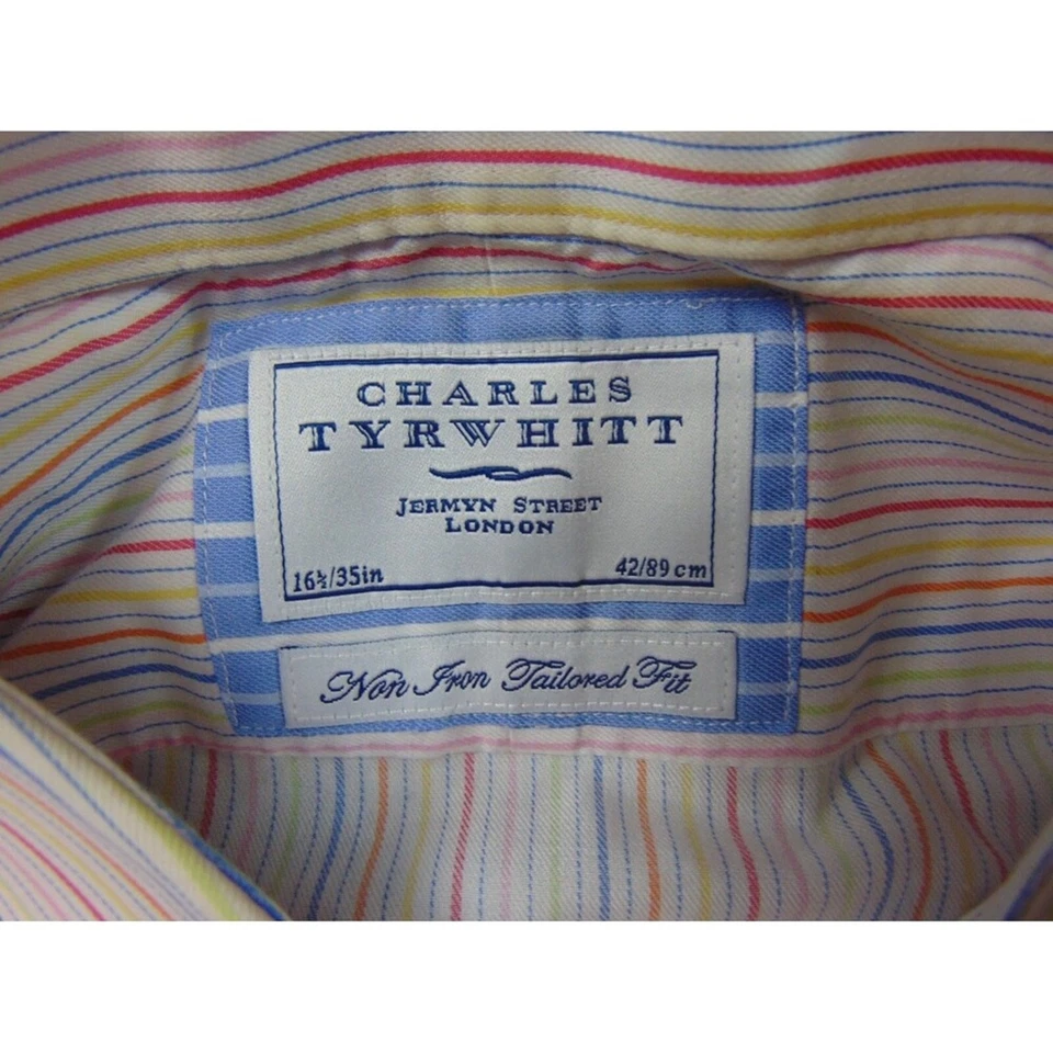 Camisa de vestir Charles Tyrwhitt para hombre 16,5x35 sin planchar ajuste a medida multicolor Foto 4 de 4