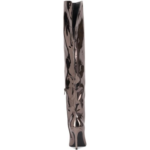 I.N.C. Int Concepts Women Vegan Pewter Patent Over-The-Knee Slouch Boots US 6.5 - Picture 3 of 3