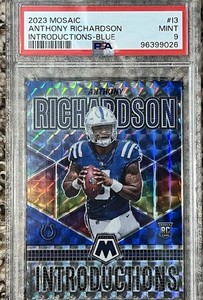 2023 Panini Mosaic Introductions Anthony Richardson #I-3 Blue Mosaic Prizm /99