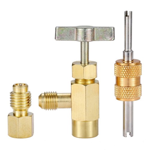 Heavy Duty R134A Can Tap Valve Kit with Valve Core Remover for DIYers - Picture 9 of 11