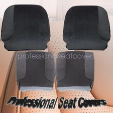 Both Side Cloth Bottom & Top Seat Cover Dark Gray Fits 03-05 Dodge Ram 2500 3500