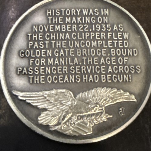 China Clipper 1935 Longines Symphonette Vintage Coins .925 1 oz - Picture 2 of 5