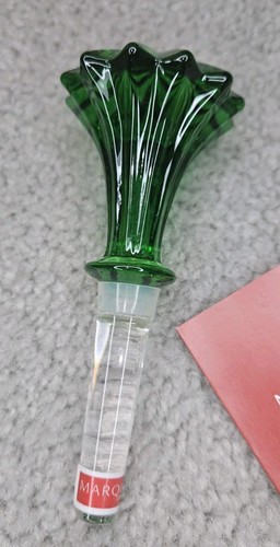 Marquis by Waterford Crystal Brookside Wine Stopper NEW w/o Box Green - Picture 2 of 3