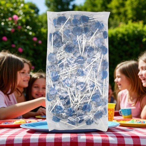 Lutscher mit Fruchtgeschmack - blau & rot herzförmig, glutenfrei, vegan, Gelatine - - Bild 18 von 23