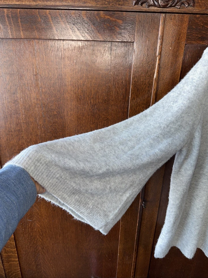 lane bryant 14 16 Gray Sweater Cowl Neck/flared Sleeves  - Image 2 of 4