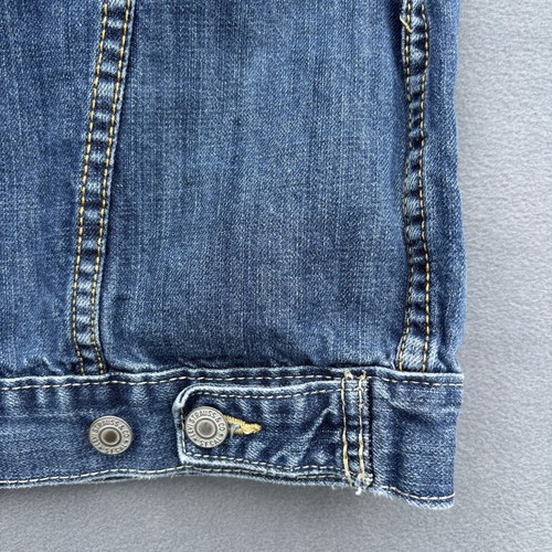 Levi's Denim Jacket Kids Size S 8-10 Yrs Blue Trucker Casual Button-Up Unisex - Picture 13 of 14