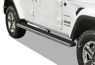 APS Stainless Steel 5 inches Running Boards Fit 18-26 Jeep Wrangler JL 4Dr