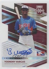 2020 Elite Extra Edition Dominican Prospect League /71 Yoendry Vargas #178 Auto