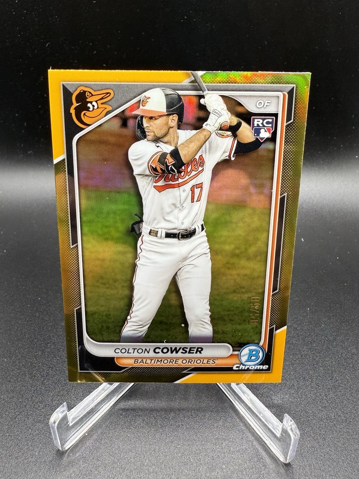 2024 BOWMAN CHROME GOLD REFRACTOR #33 COLTON COWSER 9/50
