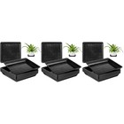 3 Count Plastic Chassis Planter Drainage Tray Small Flower Plate