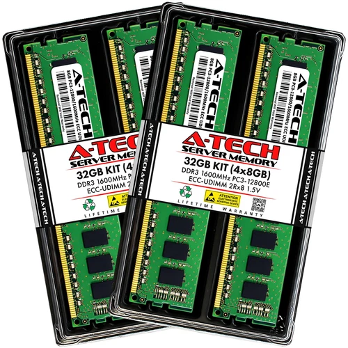 32GB 4x 8GB PC3-12800E ECC UDIMM Lenovo ThinkStation P300 Tower Memory RAM