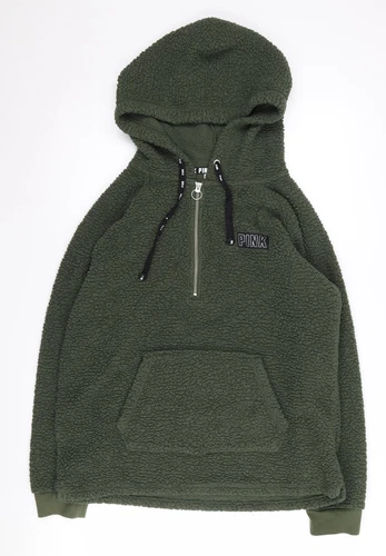 UNDERCOVER Victoria's Secret maglione donna verde con cappuccio M
