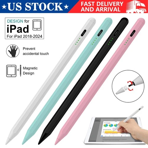For Apple Stylus Pencil iPad 10/9/8/7/6th iPad Pro Air 5/4/3 2018-2024 Pen