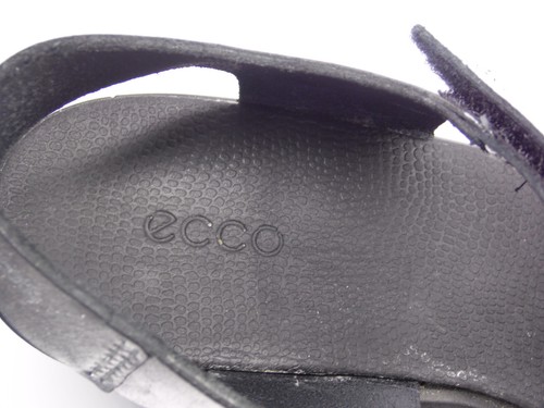 ECCO Women's FREJA Sandals Silver Leather Wedge Heel Black EU 38 UK 5 - Picture 7 of 11