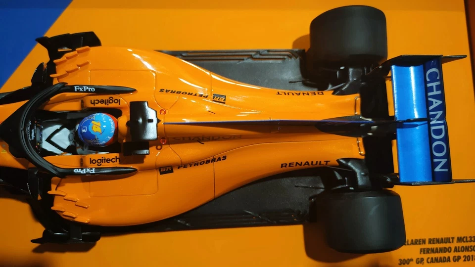Minichamps 533184014 McLaren MCL33 Canada GP 2018 Fernando Alonso 1/18 - Immagine 4 di 4