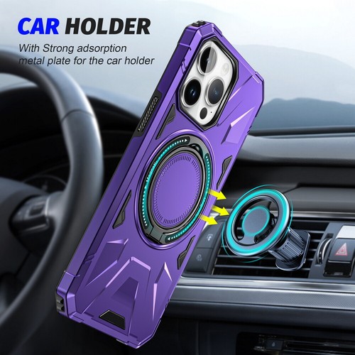 For iPhone 16 15 Pro Max 14 13 12 11 MagSafe Ring Stand Magnetic Phone Case - Zdjęcie 53 z 67