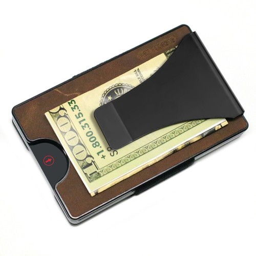 Storus Smart Wallet Leather RFID Blocking Slim Wallet for Men, Gift - Brown - Picture 3 of 8