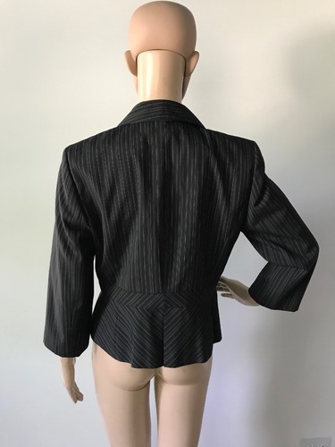 Nuevo $119 Minorista Hecho en EE. UU. Ann Taylor Negro Rayas Blazer Chaqueta Abrigo 8/M - Imagen 6 de 12
