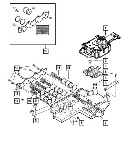 Solenoide de cuerpo de válvula de transmisión para Dodge/Jeep 2001-2004 (P/N 68002342AF)