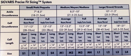 Sigvaris Men's 30-40 mmHg Knee High medical Stockings / Socks 30-40 mmHg SIZES - Picture 3 of 3