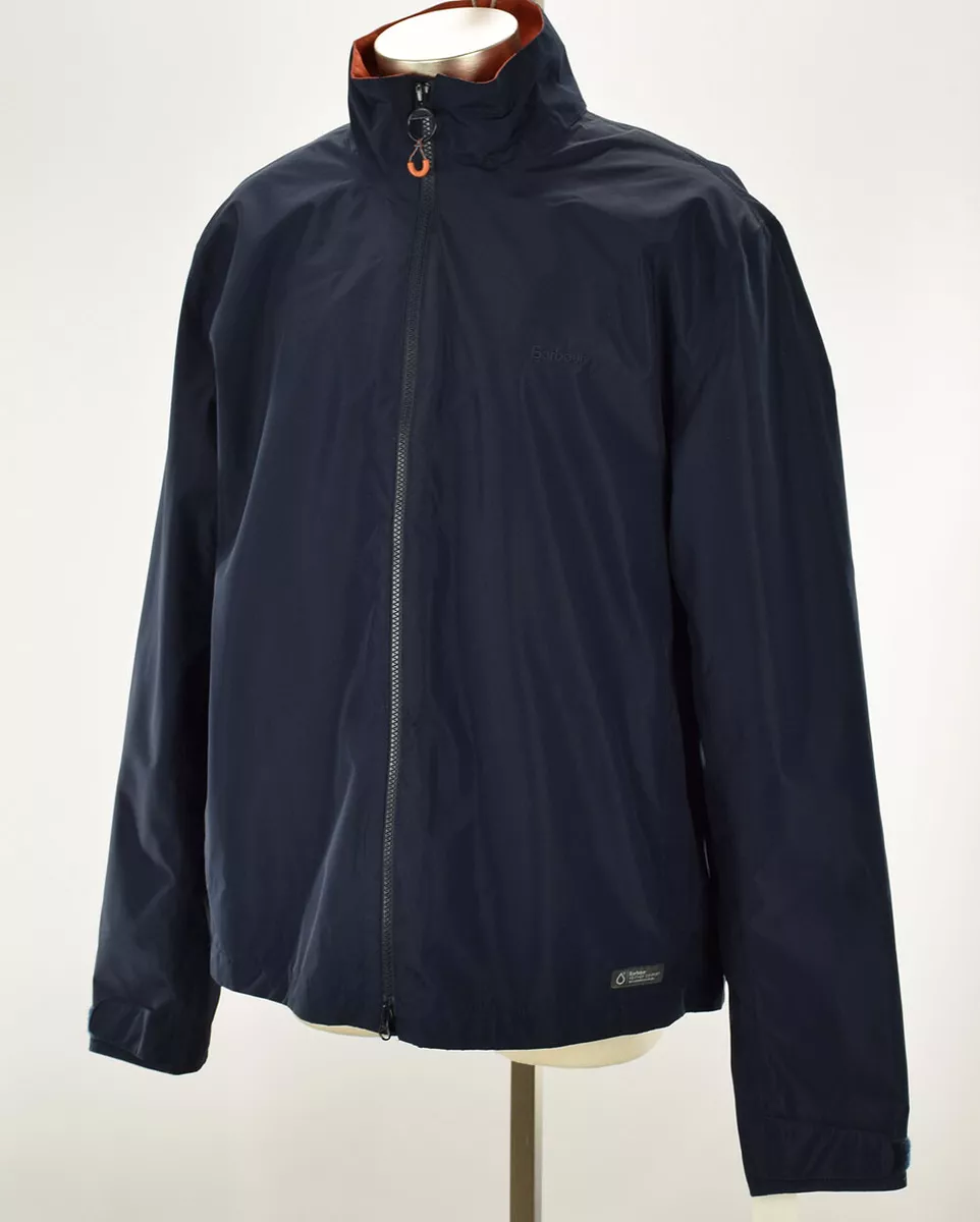 BARBOUR Navy RYE Waterproof Breathable Weather Comfort Rain Jacket MEDIUM NWT