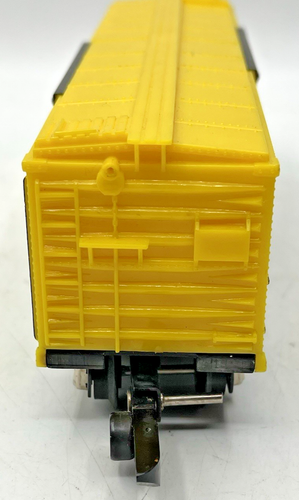 American Flyer S Gauge 637 MKT The Katy Yellow Plastic Boxcar in Solid Excellent - Picture 8 of 10