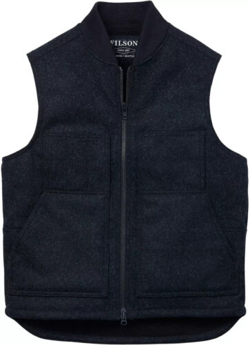 Filson Men's Lined Mackinaw Wool Work Vest 21099228 Charcoal Dark Gray Black CC - Picture 1 of 8
