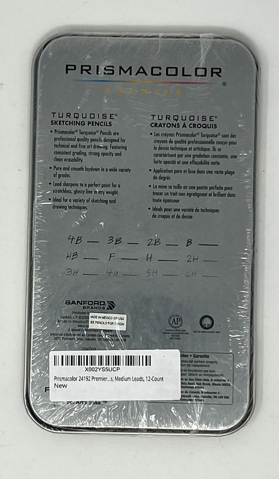 Prismacolor Premier:12 绿松石素描铅笔 - 中号铅 - 未开封锡 — 第 2/4 张图片